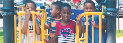 Four boys on playground