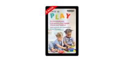 e-book cover for This is Play, featuring two toddlers playing with colored blocks