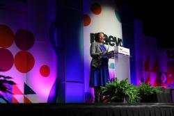 NAEYC's Governing Board President, Tonia Durden, speaking at NAEYC's Annual Conference Opening Ceremony
