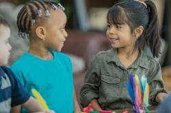 Children doing arts and crafts