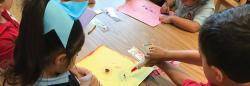 Children making an art project