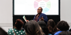 Attendee presenting at the NAEYC conference