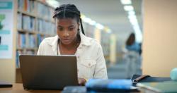 Professional person using a computer