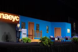 NAEYC's CEO, Rhian Evans Allvin speaks at the 2019 Annual Conference.