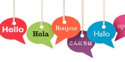 Multi language graphic greetings