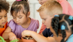 Children planting 