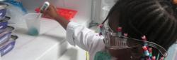 Child monitoring liquid in freezer