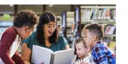 teacher reading to children