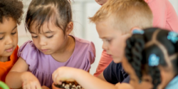 Children planting