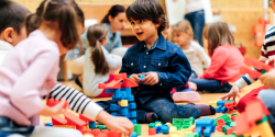 children playing with blocks