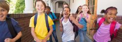 Children running in hallway