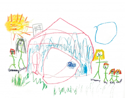Child's drawing of their family