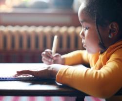 Young child drawing