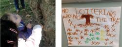 articles on urban education Group of children in park and painting of a tree