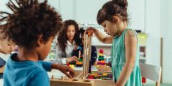 Children playing with toys.