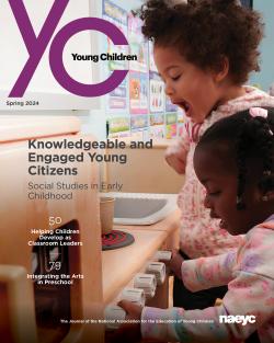 the cover of the publication, young children, spring 2024