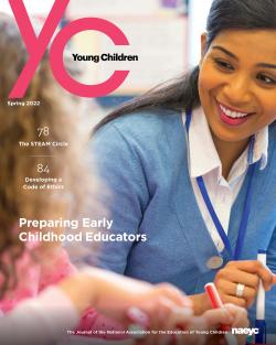 the cover of the publication  young children, Volume 77, Number 1